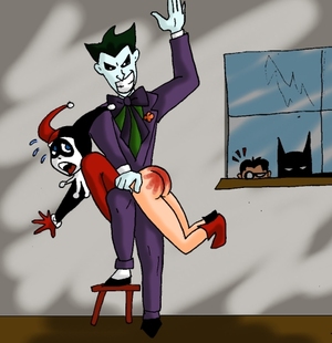 Harley Quinn Spanked By The Joker by Arkham_insanity