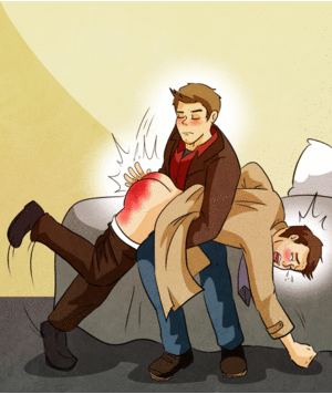 Castiel Getting a Spanking From Dean Animated by Arkham_insanity