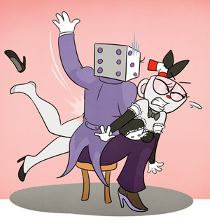 Queen Dice Spanking by Arkham_insanity