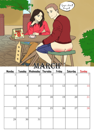 Spanking Calendar 2021 13yami13 by FannyThePaddle