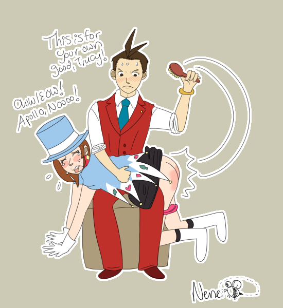 Ace Attorney Apollo And Trucy by Nene