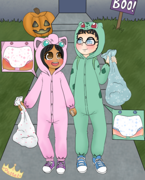 __Pastel_s_Commissions__Trick Or Treatin Babs by Pastel